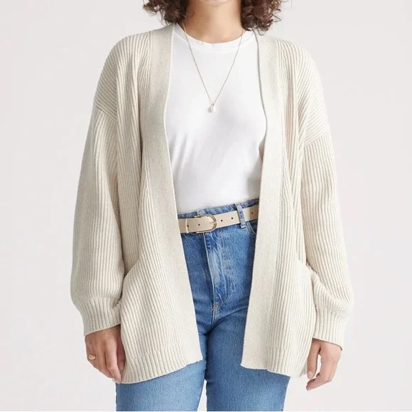 Oversized top oatmeal cardigan